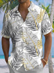 Alohadaddy Summer Plant Leaves Beach Casual Vacation Shirt