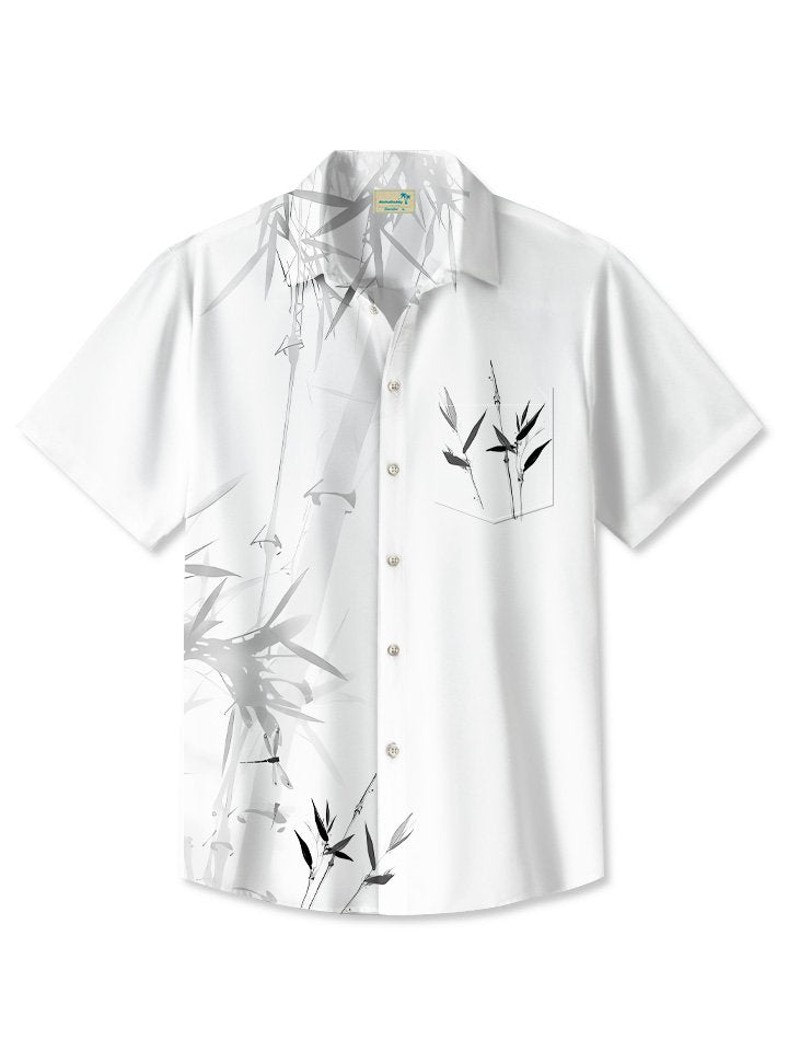 Alohadaddy Summer Plant Bamboo Commute Casual Vacation Shirt