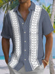 Camisa informal sencilla de verano para desplazamientos diarios con estampado étnico de Alohadaddy