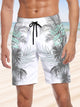 Alohadaddy Summer Tropical Plants Beach Vacation Casual Shorts