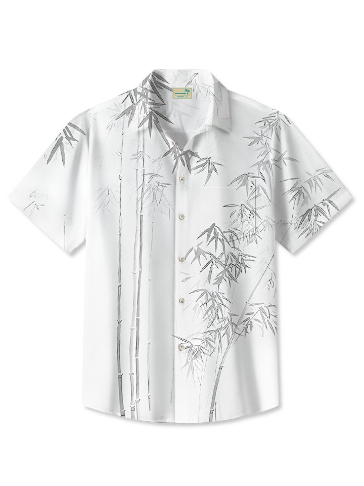 Alohadaddy Summer Plant Bamboo Tropical Casual Vacation Shirt