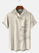 Alohadaddy Summer Plant Bamboo Tropical Casual Vacation Shirt