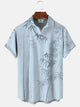 Alohadaddy Summer Plant Bamboo Tropical Casual Vacation Shirt