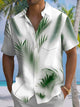 Alohadaddy Summer Plant Leaves Tropical Casual Vacation Shirt