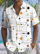 Alohadaddy Summer Tropical Lines Geometric Pattern Casual Vacation Shirt