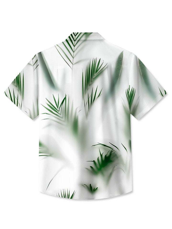 Alohadaddy Summer Plant Leaves Tropical Casual Vacation Shirt