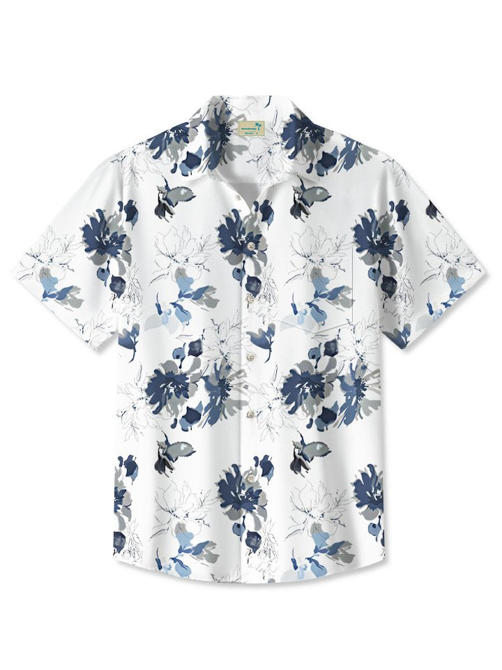 Aohadaddy Summer Plants Flowers Tropical Beach Casual Vacation Shirt