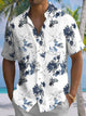 Camisa informal de vacaciones de playa tropical con plantas y flores de verano de Aohadaddy
