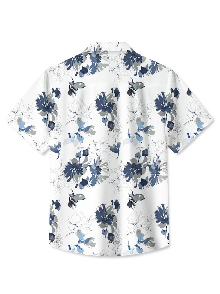 Aohadaddy Summer Plants Flowers Tropical Beach Casual Vacation Shirt