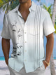 Alohadaddy Summer Plant Bamboo Commute Casual 50s Vintage Bowling Shirt