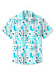 Alohadaddy Summer Geometric Pattern Polka Dot Lines Casual Vacation Shirt
