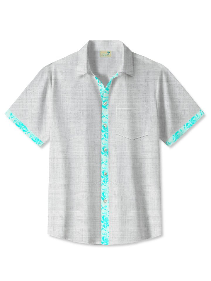 Alohadaddy Summer Ethnic Style Pattern Simple Fine Lines Casual Commuting 50s Vintage Bowling Shirt