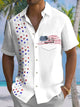 Alohadaddy Summer Stars Flag Independence Day Commute Casual 50s Vintage Bowling Shirt