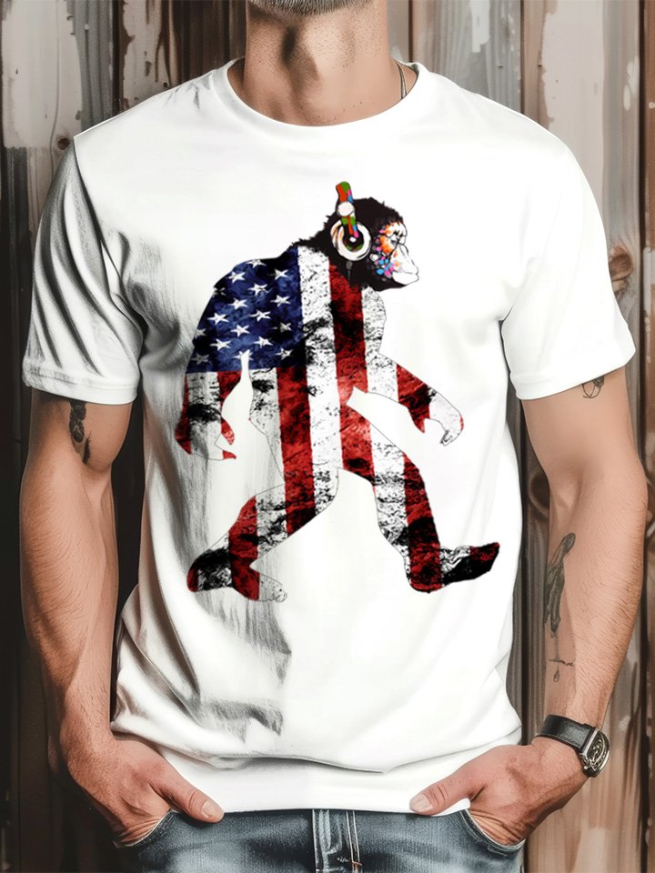 Alohadaddy Summer Festival Stars Music Independence Day Casual Vacation T-Shirt