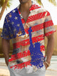 Alohadaddy Summer Vintage Independence Day Flag Vacation Casual Shirt