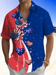 Alohadaddy Summer Independence Day Holiday Flag Casual Vacation Shirt