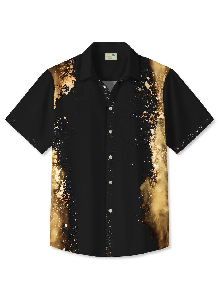 Alohadaddy Summer Gradient Geometric Commuter Leisure 50s Vintage Bowling Shirt
