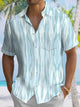 Alohadaddy Summer Geometric Lines 3D Art Gradient Color Leisure Holiday Shirt