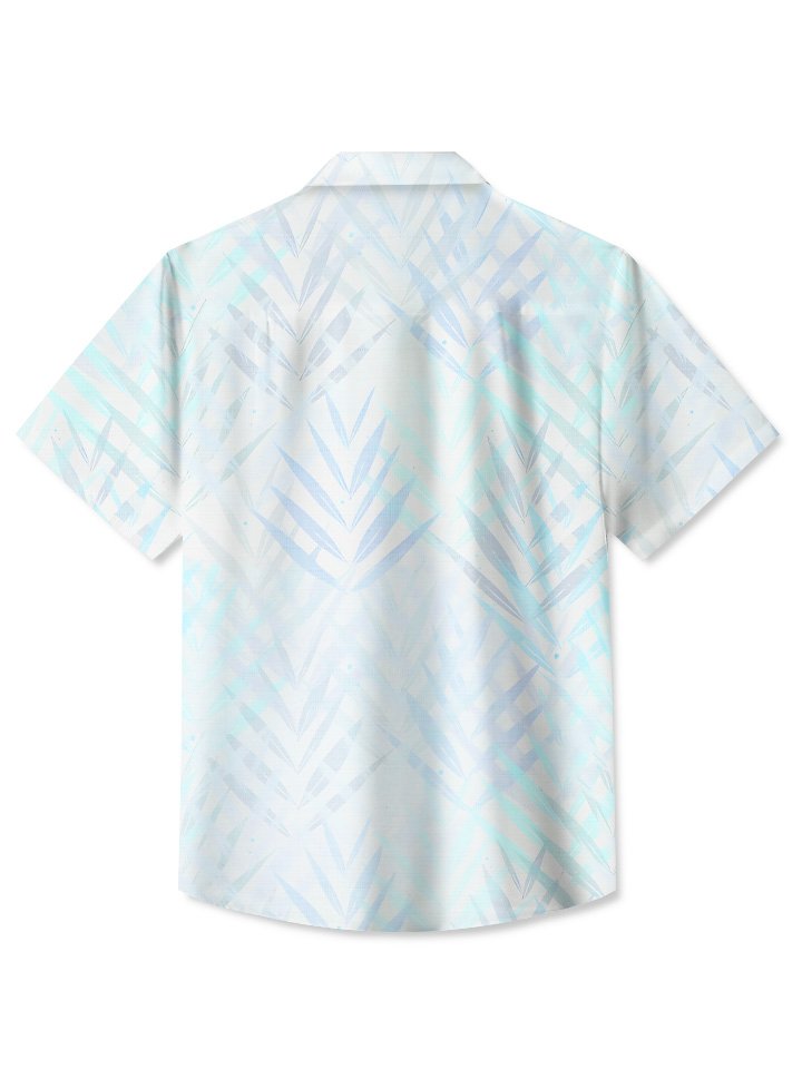 Alohadaddy Summer Gradient Leaves Button Pocket Men&