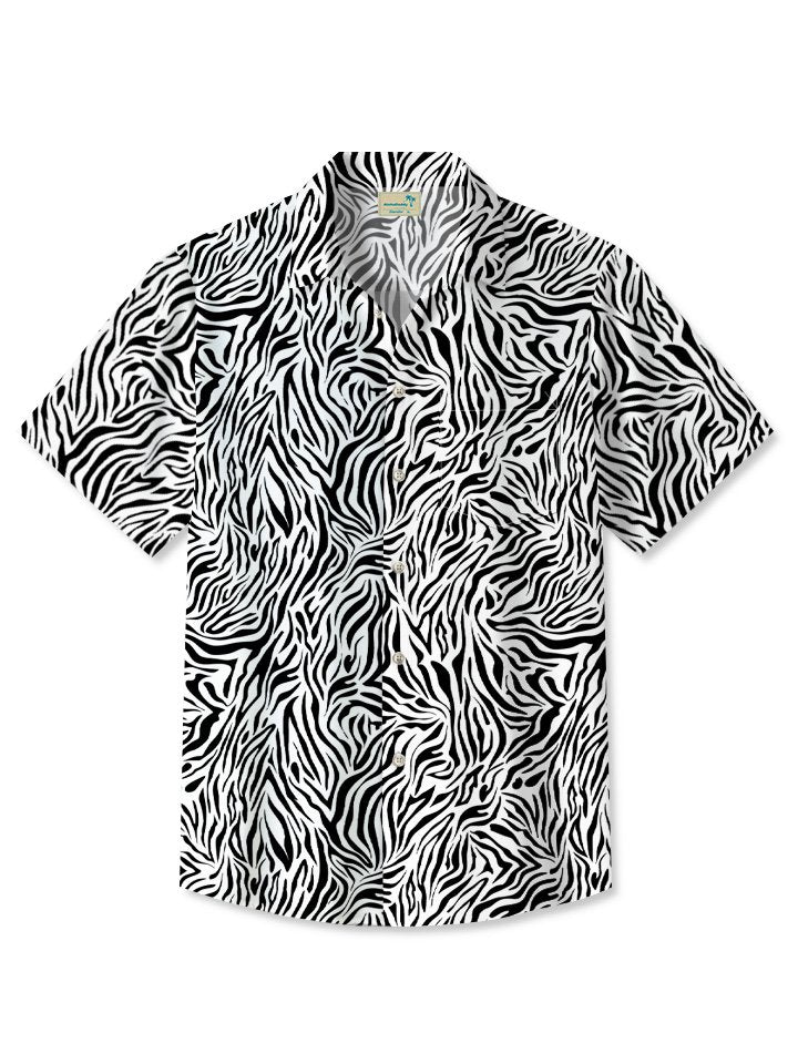 Alohadaddy Summer Geometric Art Lines Pockets Buttons Casual Vacation Men&