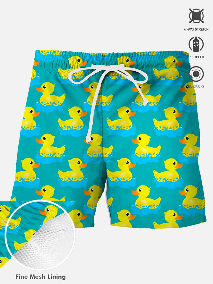 Alohadaddy Summer Duck Animal Pocket Button Leisure Vacation Men&