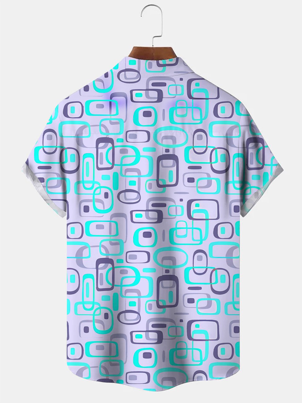 Alohadaddy Summer Geometric Pattern Button Pocket Casual Vacation Men&