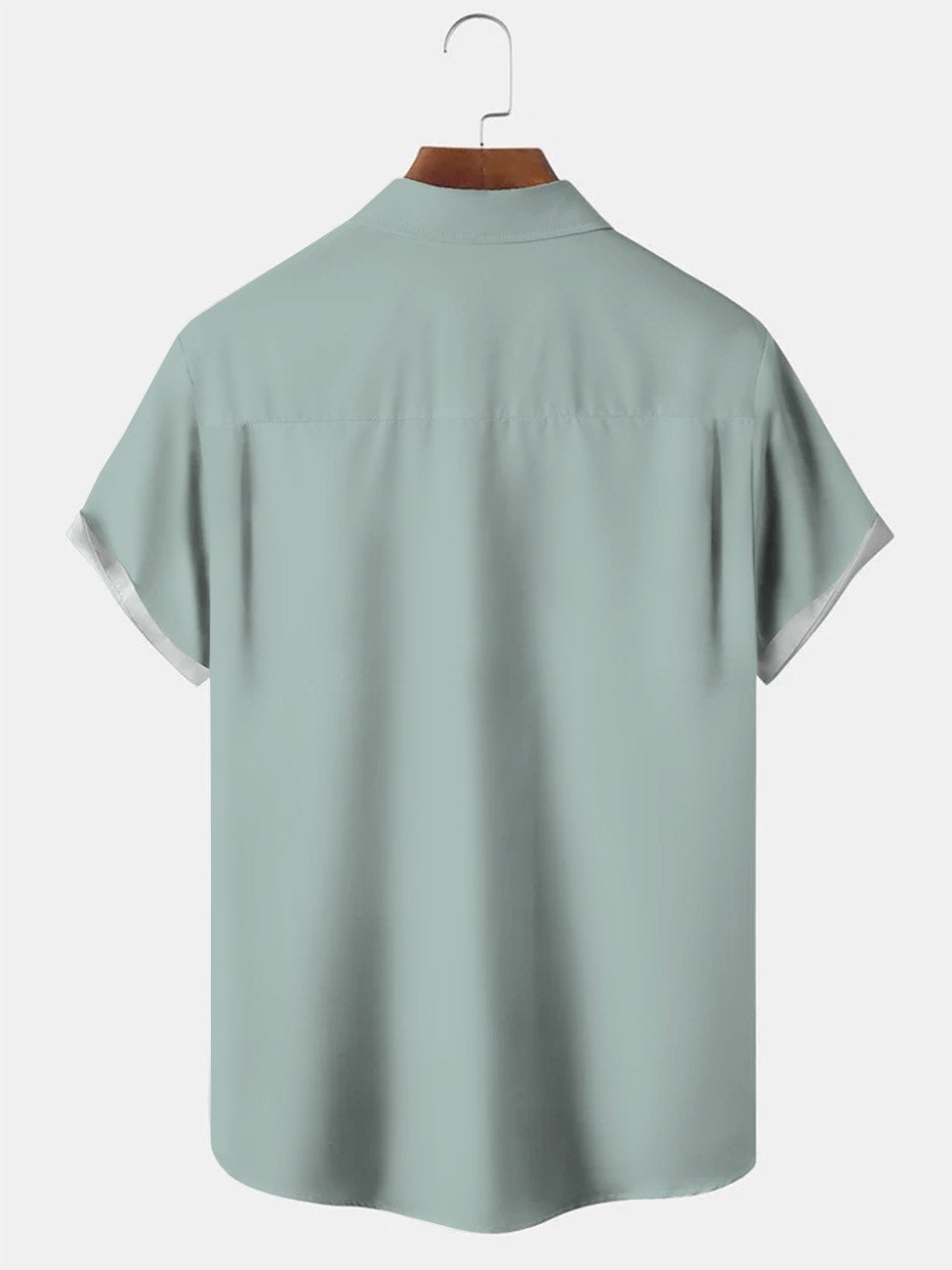 Camisa de manga corta para hombre estilo bolos de los años 50 con bolsillos y botones de colores contrastantes de Alohadaddy Summer Lines