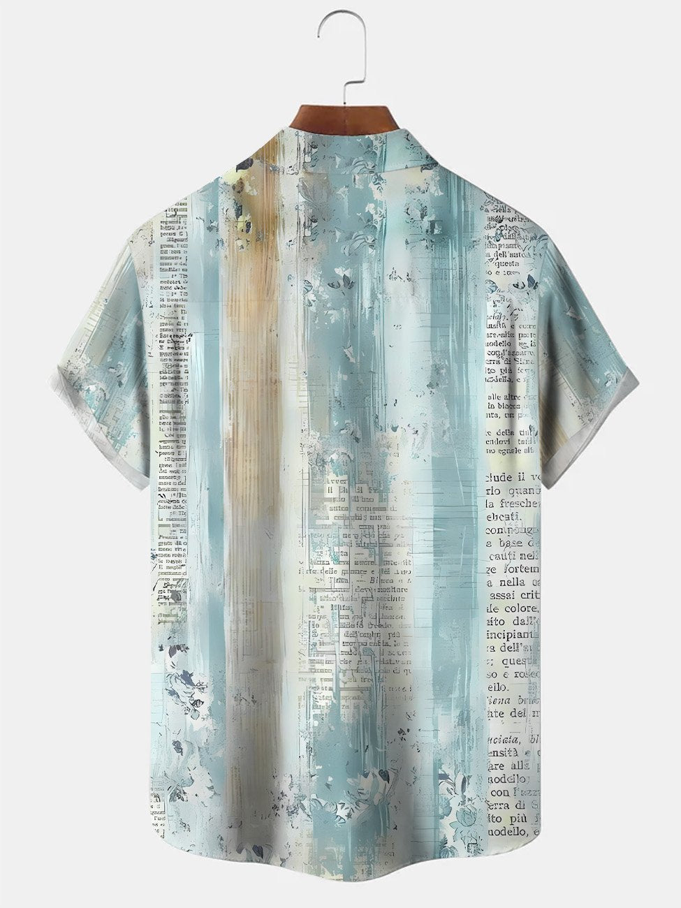 Chemise à manches courtes en polyester pour homme, décontractée, avec poches et boutons, style rétro, lettres anglaises, été, Alohadaddy