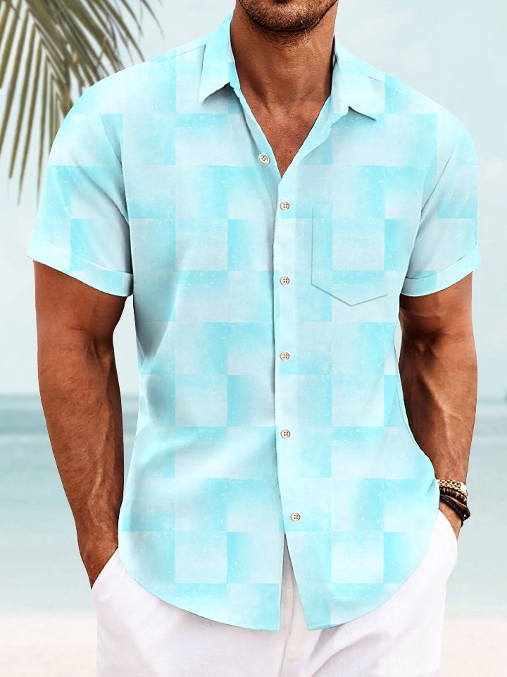 Alohadaddy Summer 3D Geometric Pattern Men&