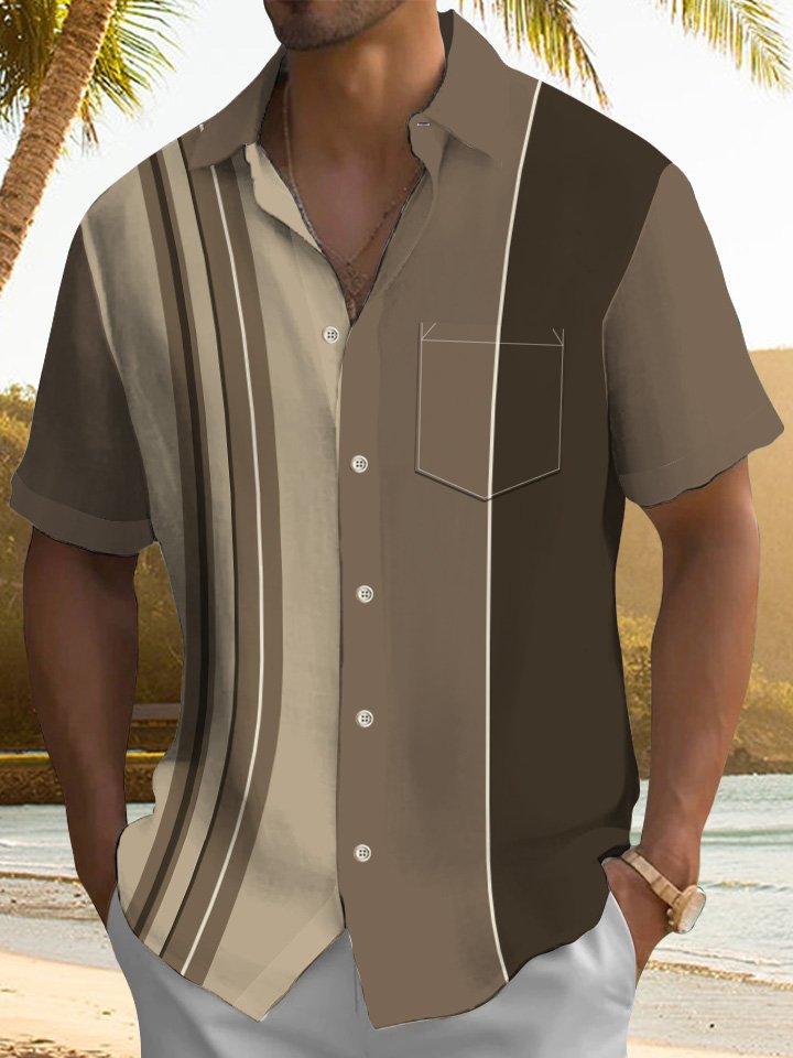 Alohadaddy Summer Geometric Stripes Men&