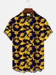 Alohadaddy Summer Plants Flowers Men Button Pocket Casual Vacation Short Sleeve Shirt