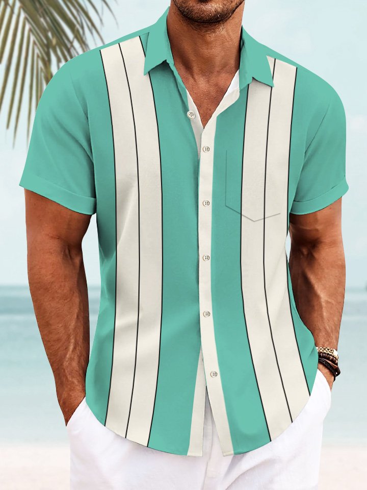 Alohadaddy Summer Geometric Stripes Men&