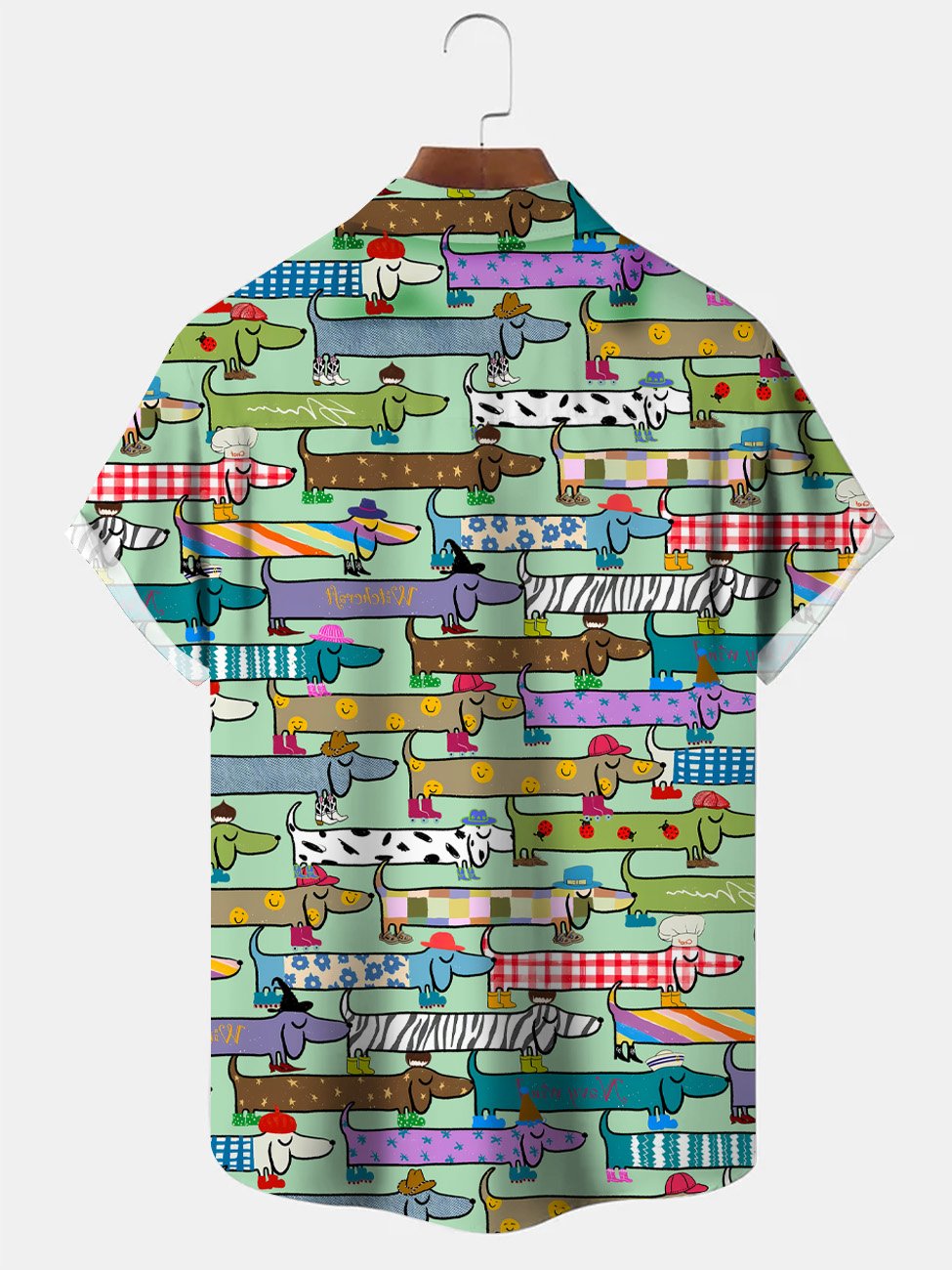 Chemise à manches courtes décontractée avec poche à boutons pour homme, motif hot-dog amusant, été, Alohadaddy