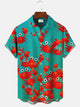 Alohadaddy Summer Ocean Crab Men Button Pocket Casual Vacation Shirt