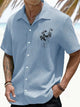Camisa informal de verano con botones y bolsillos de bambú para hombre de Alohadaddy