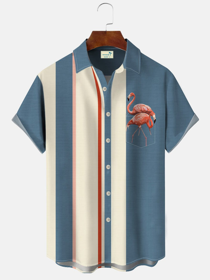 Alohadaddy Summer Flamingo Stripe Men&