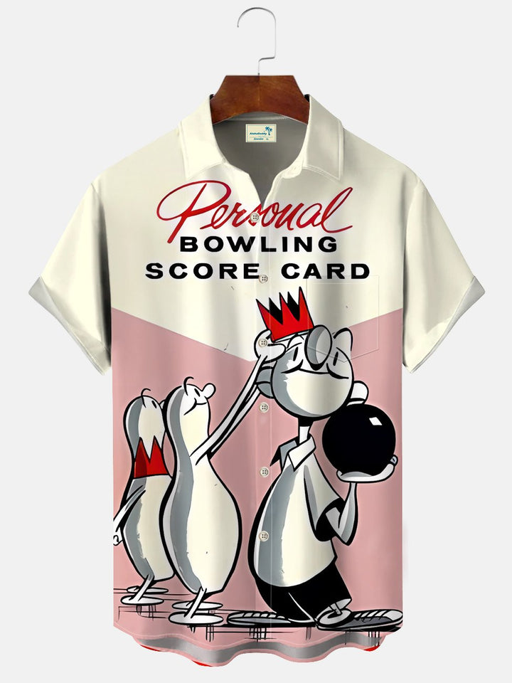 Alohadaddy Summer Retro Bowling Animation Art Men&