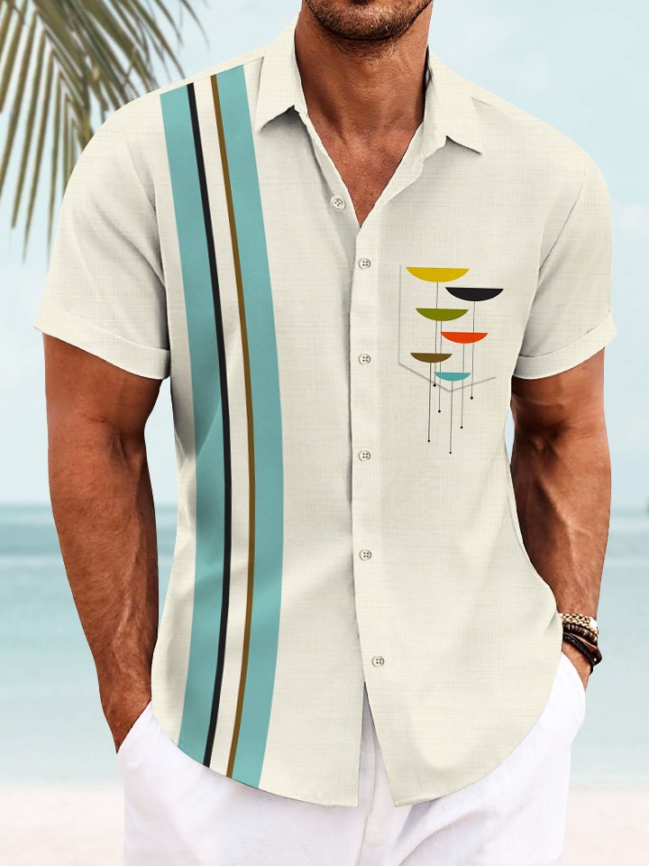 Alohadaddy Summer Geometric Stripes Men&