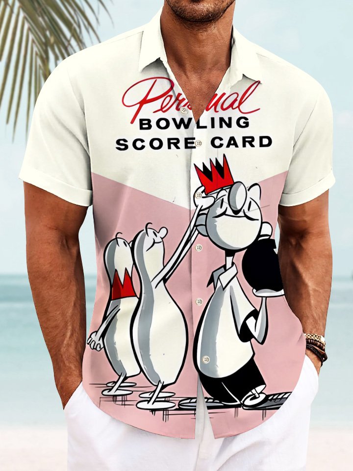 Alohadaddy Summer Retro Bowling Animation Art Men&