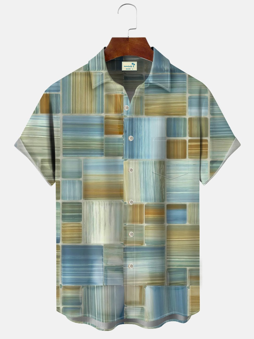 Alohadaddy Summer Ethnic Retro Geometric Pattern Men&