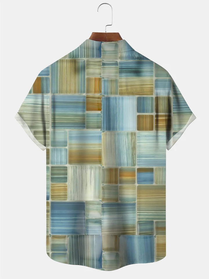 Alohadaddy Summer Ethnic Retro Geometric Pattern Men&