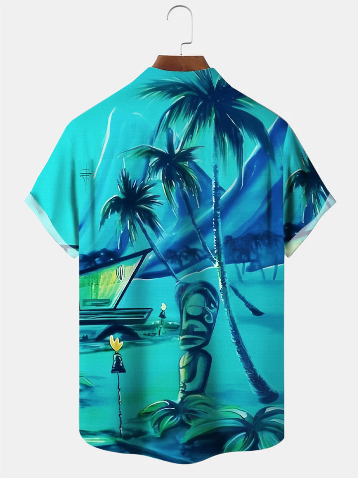 Alohadaddy Coconut Tree Stone Statue Vintage Men&