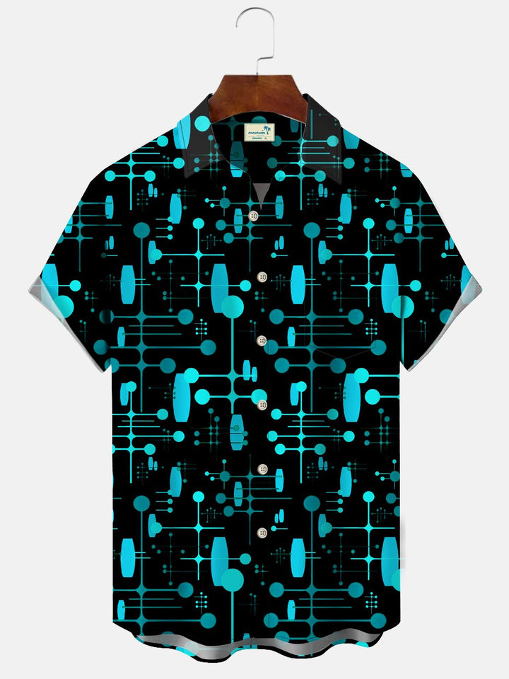 Alohadaddy Summer Geometric Pattern Polka Dot Lines Casual Vacation Shirt