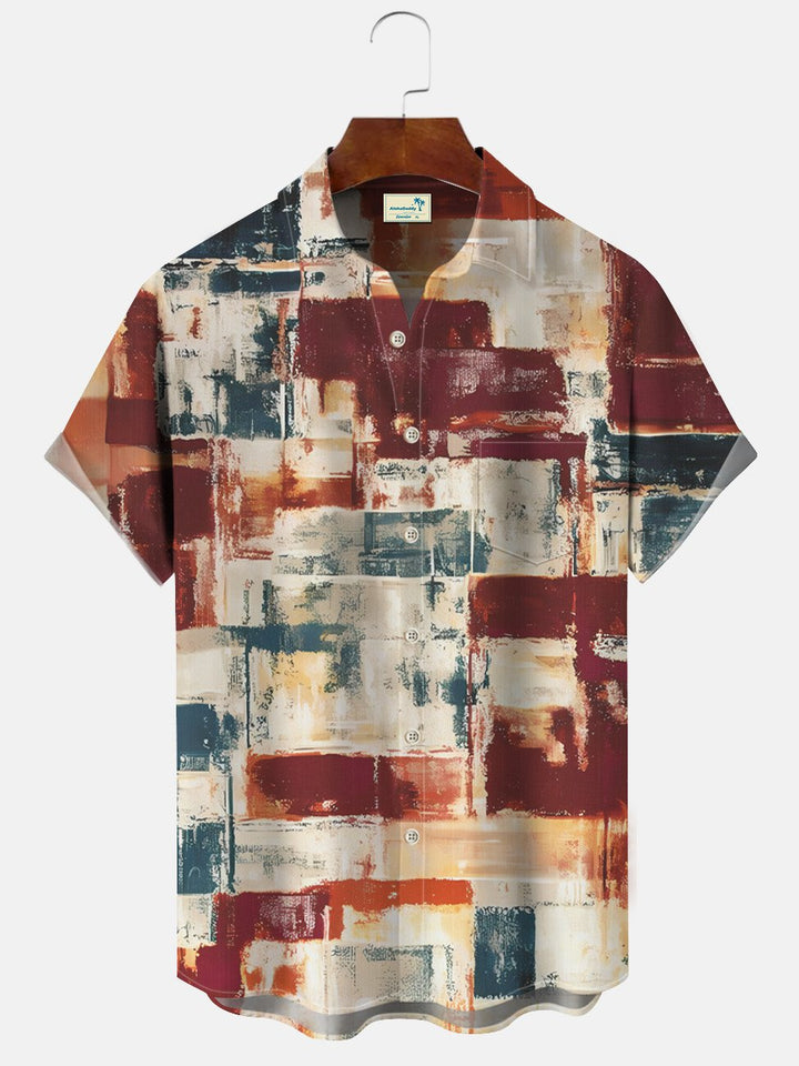 Alohadaddy Retro Geometric Pattern Men&