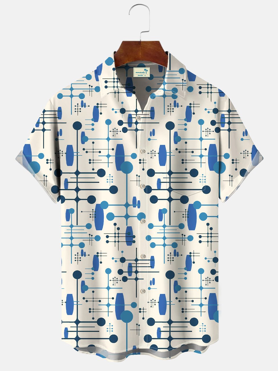 Alohadaddy Summer Geometric Pattern Polka Dot Lines Casual Vacation Shirt