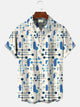 Alohadaddy Summer Geometric Pattern Polka Dot Lines Casual Vacation Shirt