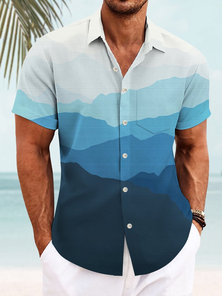 Alohadaddy Mountains Geometric Gradient Men&
