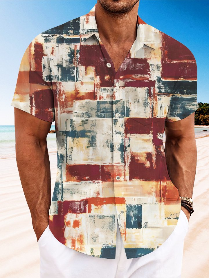 Alohadaddy Retro Geometric Pattern Men&