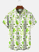 Alohadaddy Summer Geometric Pattern Polka Dot Lines Casual Vacation Shirt