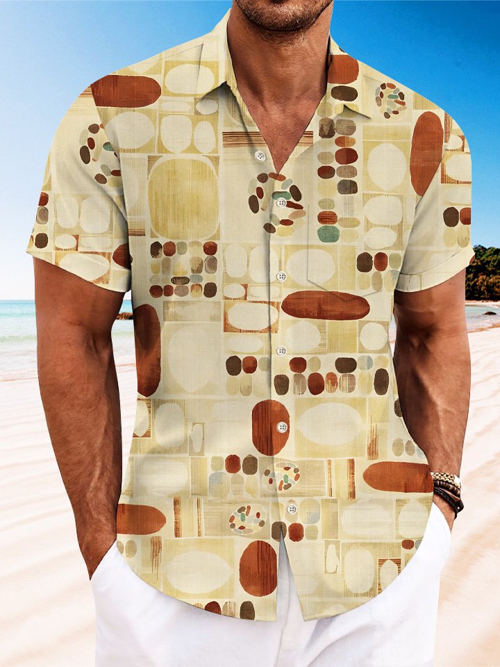 Alohadaddy Ethnic Style Geometric Pattern Retro Men&